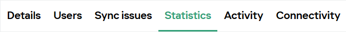 Profile Statistics subtab